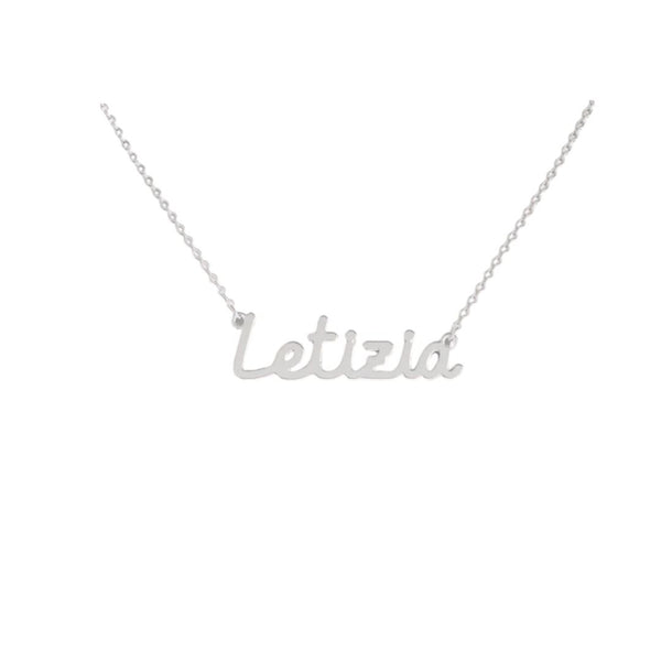 Collana Nome Letizia In Acciaio 316 -