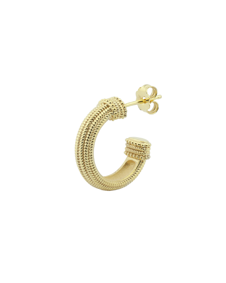 Orecchino Nove25 Singolo a Cerchio Placcato Oro Giallo