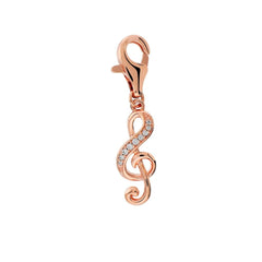 Bronzallure POP CHARM - Ciondolo Chiave di Violino con Pavé di Cubic Zirconia WSBZ02687.TC