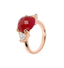 Anello Bronzallure Felicia In Golden Rose Con Zirconi -