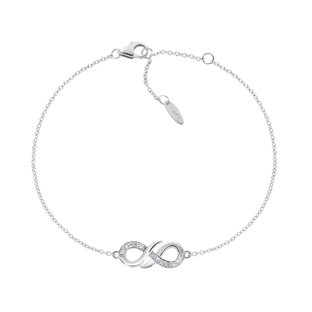 Amen Infinite Love Bracelet with Zircons in Silver BRINLUBBZ