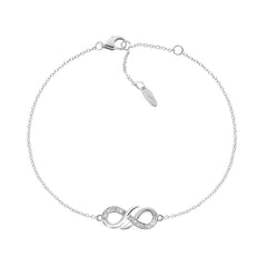 Amen Infinite Love Bracelet with Zircons in Silver BRINLUBBZ