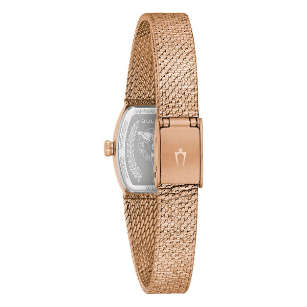 Orologio Bulova Donna Goddess of Time Placcato Oro Rosa Con Quadrante Occhio Di Tigre 97L185