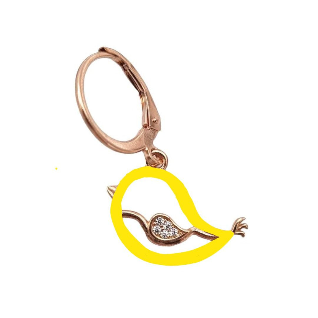 Mono Orecchino Versari Uccellino Giallo OM25/4S