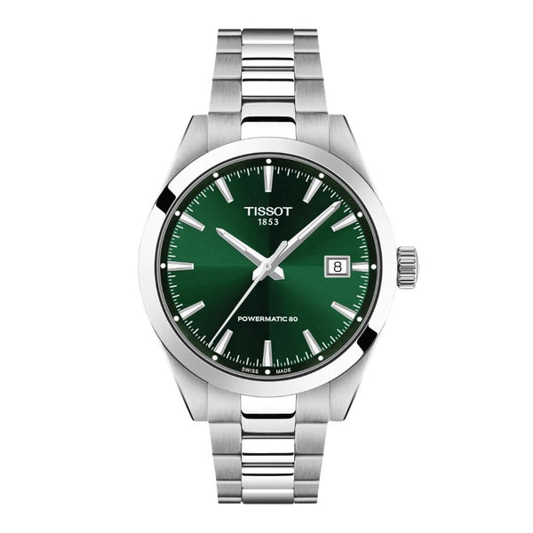 Orologio Tissot Uomo Gentleman 38 mm Automatico Verde T1658071109100