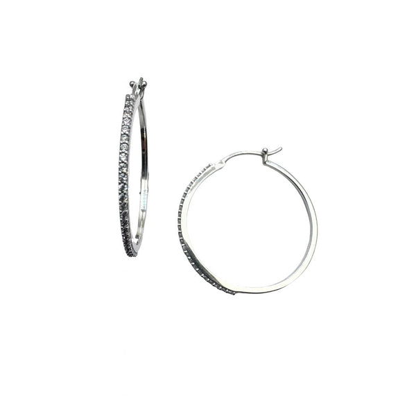 Cerchi a Scatto in Oro Bianco 18 KT e Zirconi CRK0037