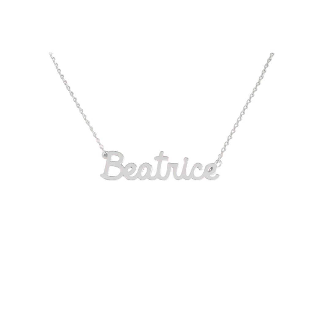 Collana Nome Beatrice In Acciaio 316