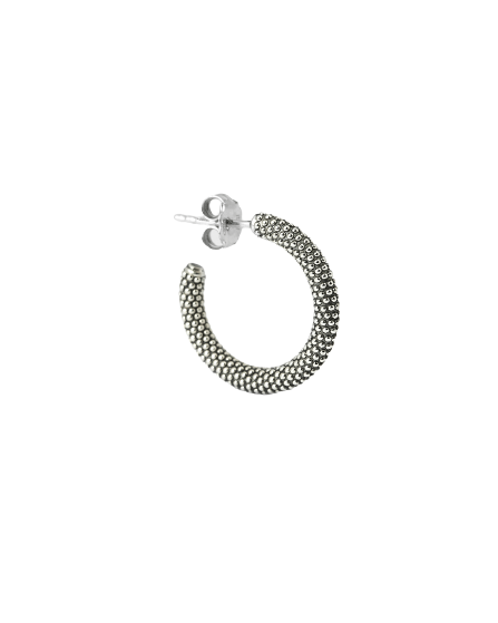 Orecchino Nove25 Singolo Cerchio Puntinato Medio