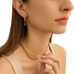 Toujours 9 KT Yellow Gold Hoop Earrings 22 mm 1401734