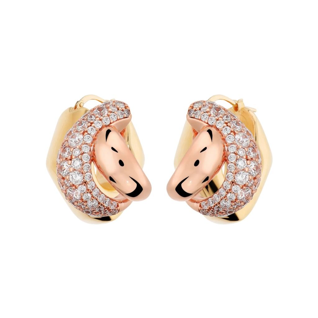 Orecchini Bronzallure a Intreccio in Pavé di Cubic Zirconia WSBZ02615.WR