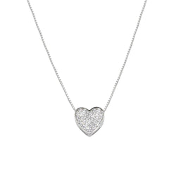 Collana Amen Cuore Luminoso Pavé In Argento CLHSCBBZ3