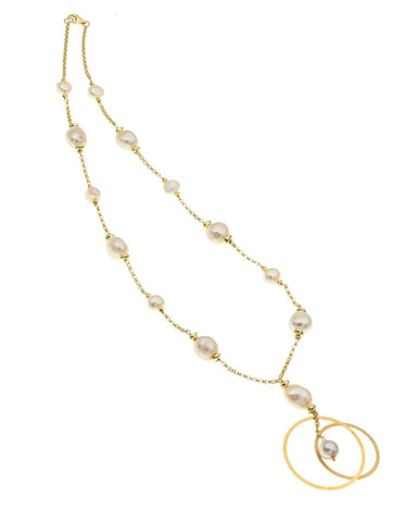 Koliè Necklace in Silver with Pearls