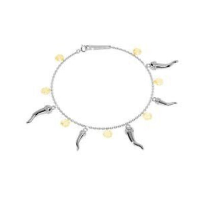Bracciale Rebecca Lucciole Argentato con Cornini e Pietre Bianche SLCBBB40