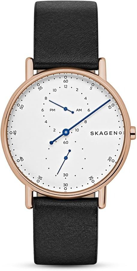 Reloj Skagen de cuero negro para hombre