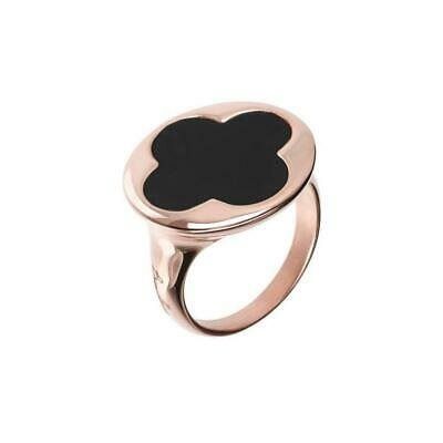 Anello Bronzallure In Golden Rosè E Onice Nero WSBZ01061BO-54