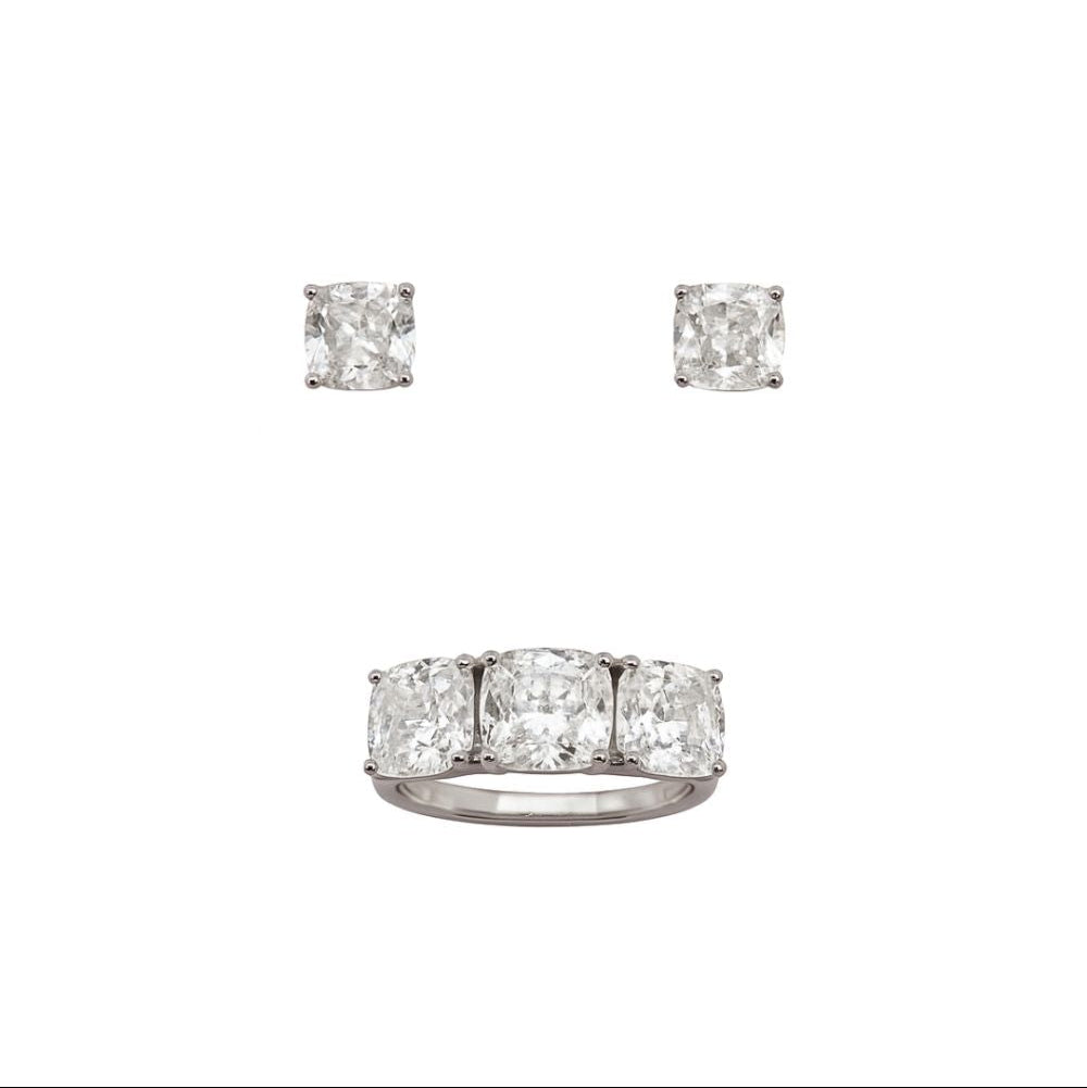 Set Bronzallure Orecchini E Anello Trilogy  Con Zirconi WSBZPK159.SET-07