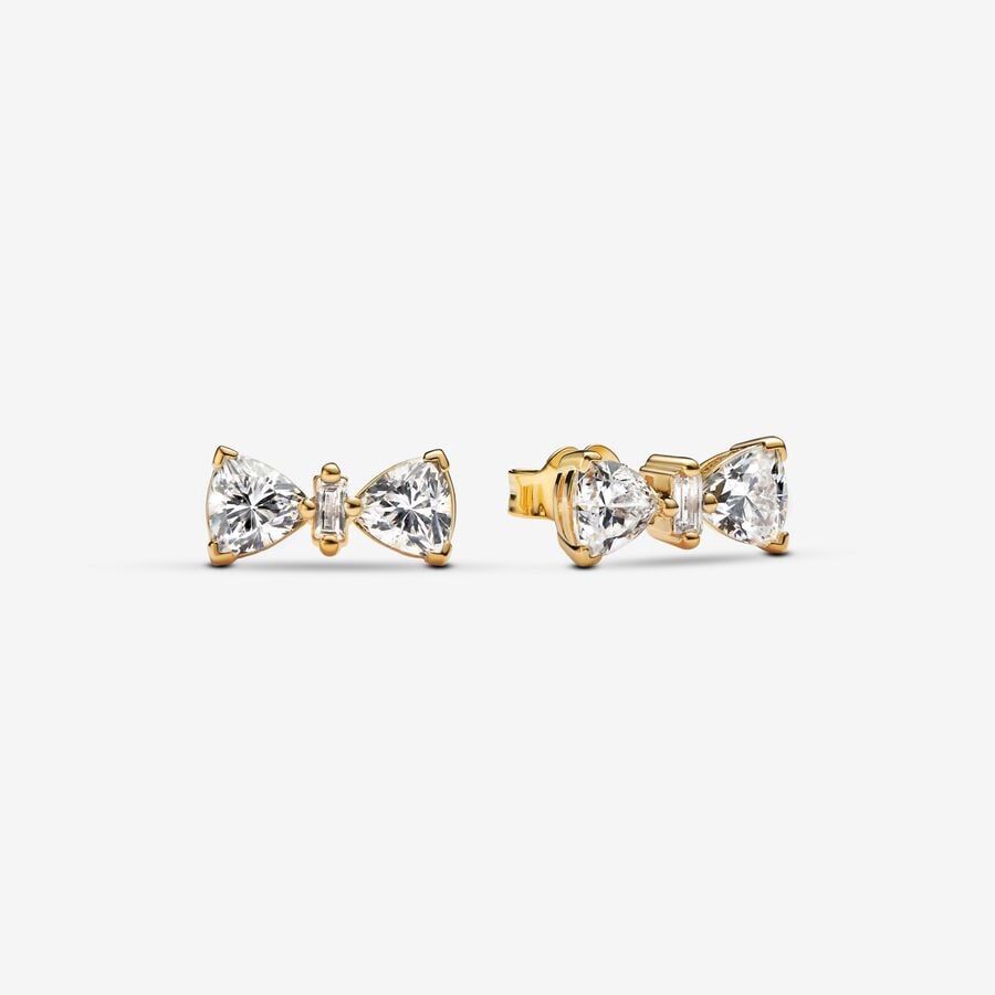 Orecchini Pandora Fiocco Luminoso Piccolo Placcati Oro Giallo 263507C01