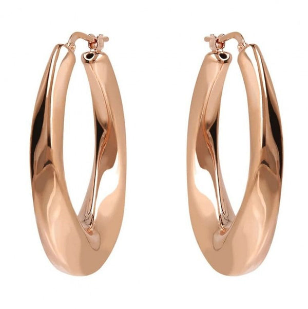 Orecchini Bronzallure Purezza a Cerchio Rose Gold Ovali WSBZ02044.R