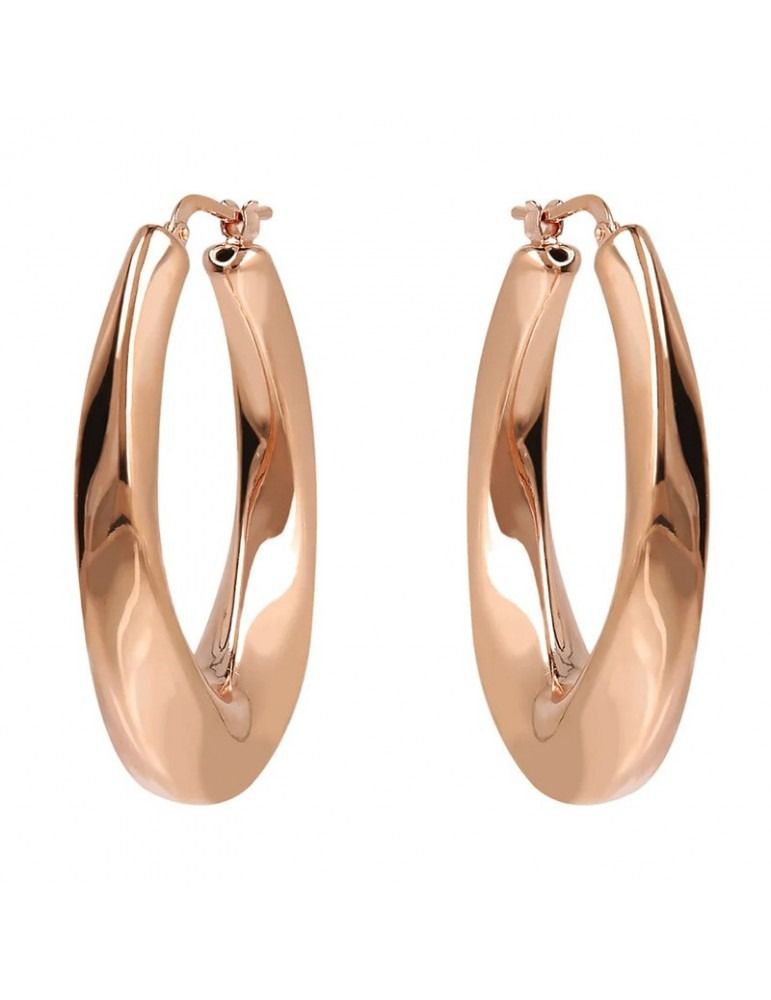 Orecchini Bronzallure Purezza a Cerchio Rose Gold Ovali WSBZ02044.R