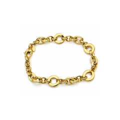 Bracciale Handmade Con Maglia Ad Anelli Intrecciati In Oro Giallo 18 KT BR1532