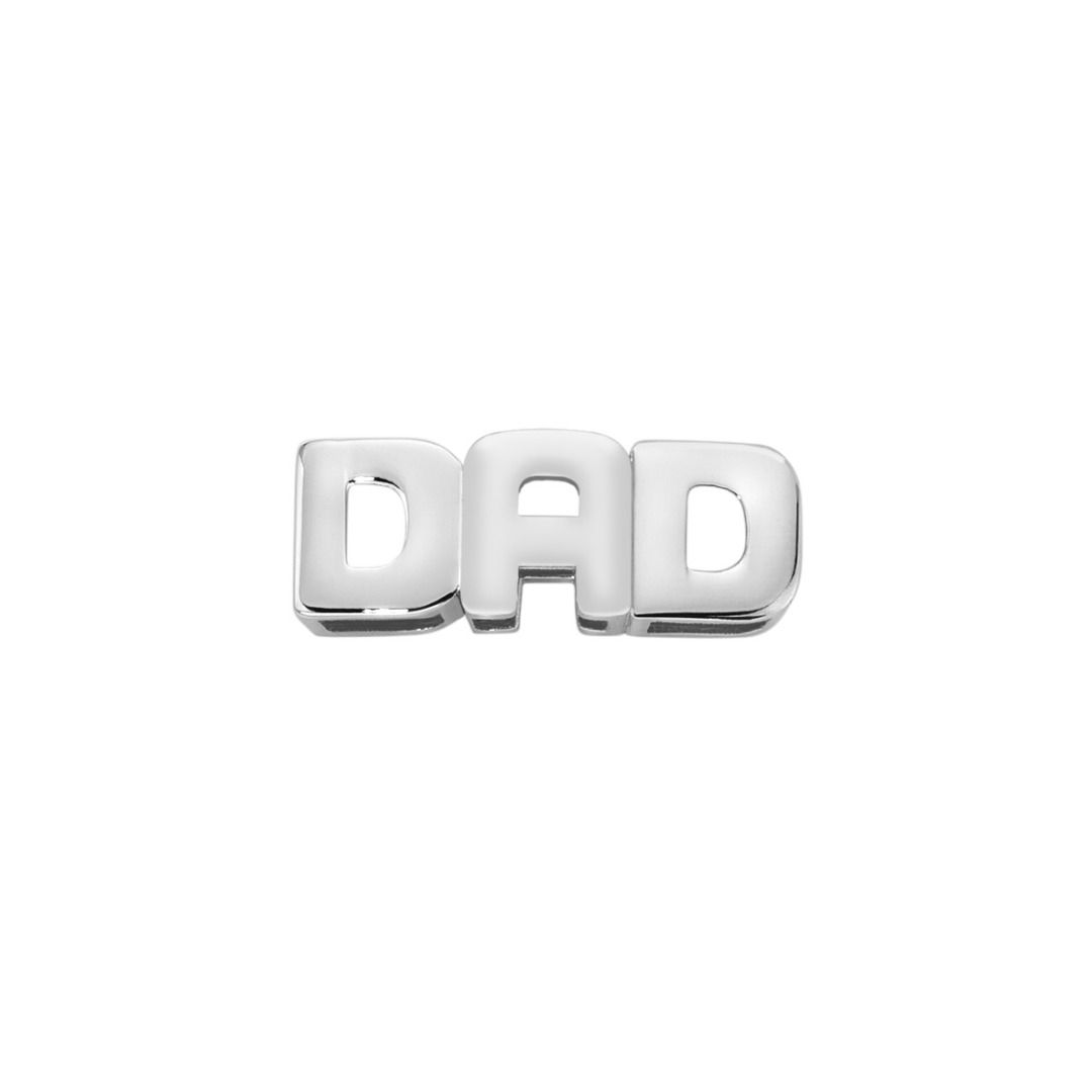 Charm Elements Scritta DAD in oro bianco ECF10196