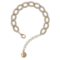 Bronzallure Curb Chain Bracelet with Cubic Zirconia Pavé