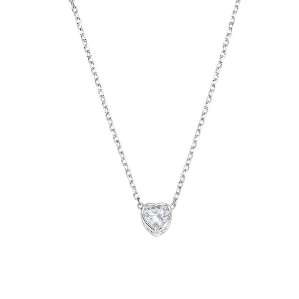 Collana Amen Amore con Solitario a Cuore CLSHSBBZ5