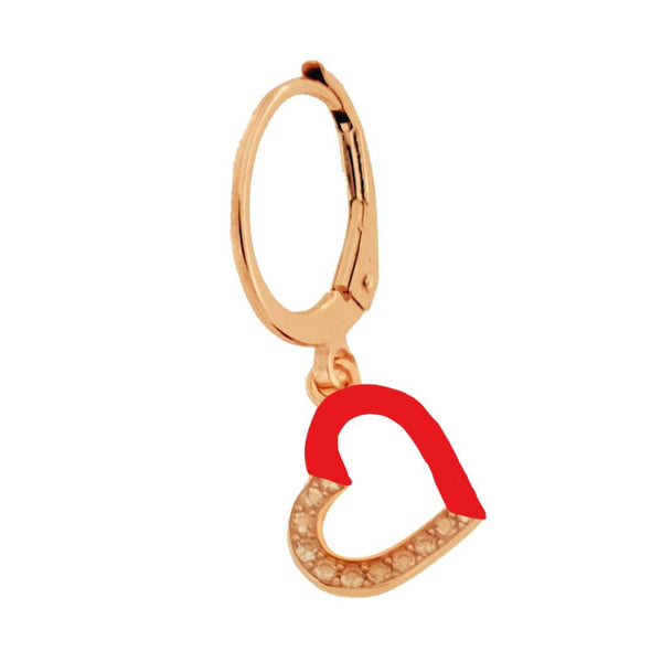 Versari Red Heart Single Earring