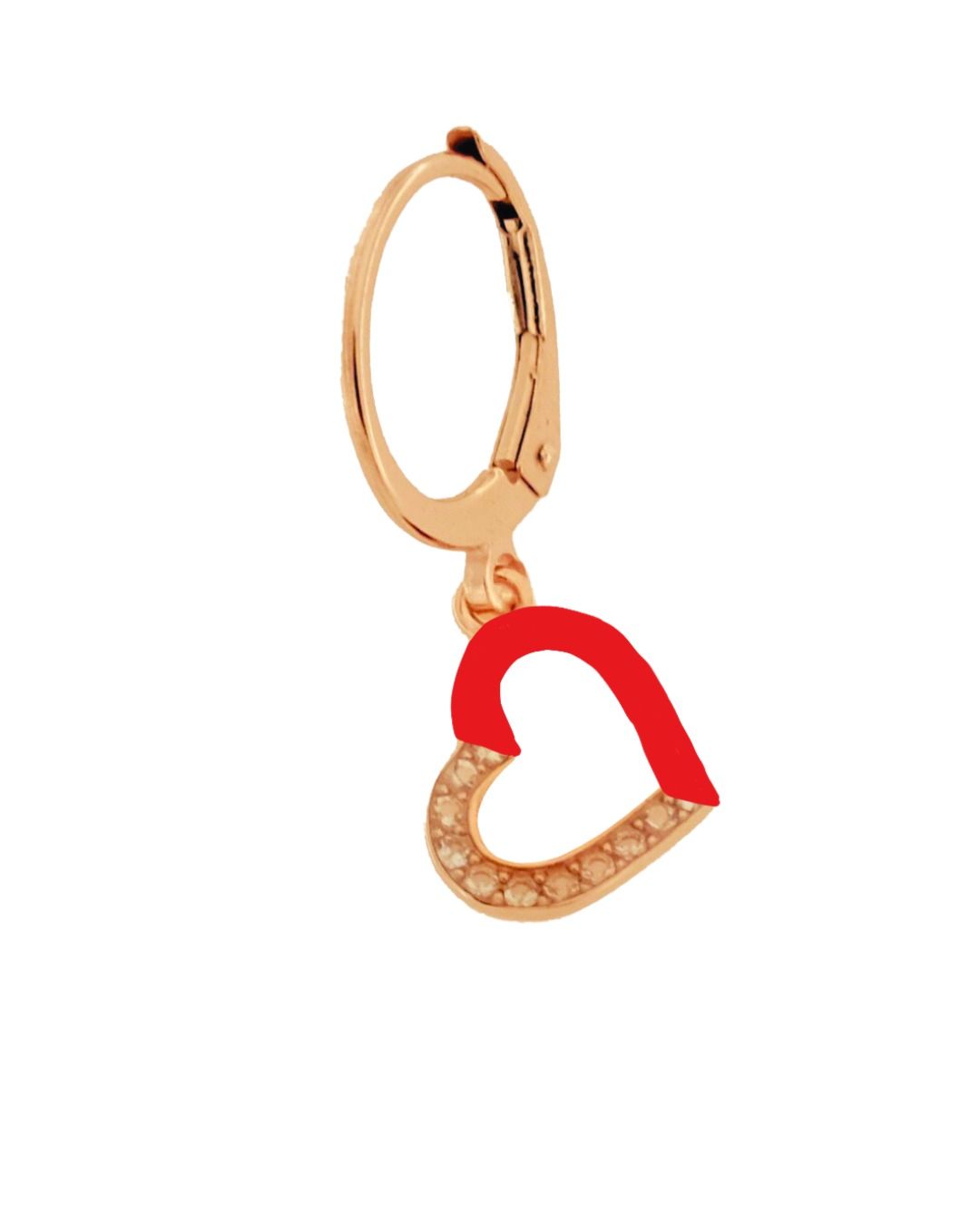 Mono Orecchino Versari Cuore Rosso