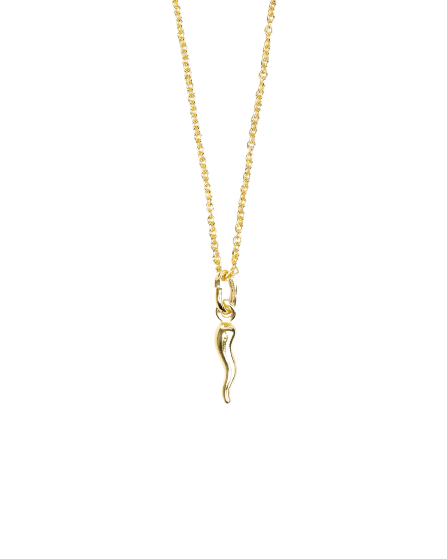 Collana Nove25 Pendente Cornino Piccolo Placcata Oro Giallo
