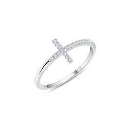 925 SILVER CROSS RING