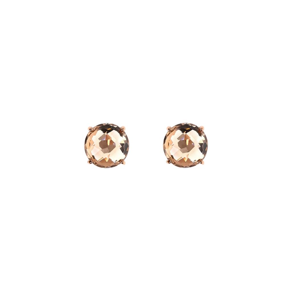 Orecchini Bronzallure Essentiel a Bottone con Prisma Gem Taglio Mosaico -