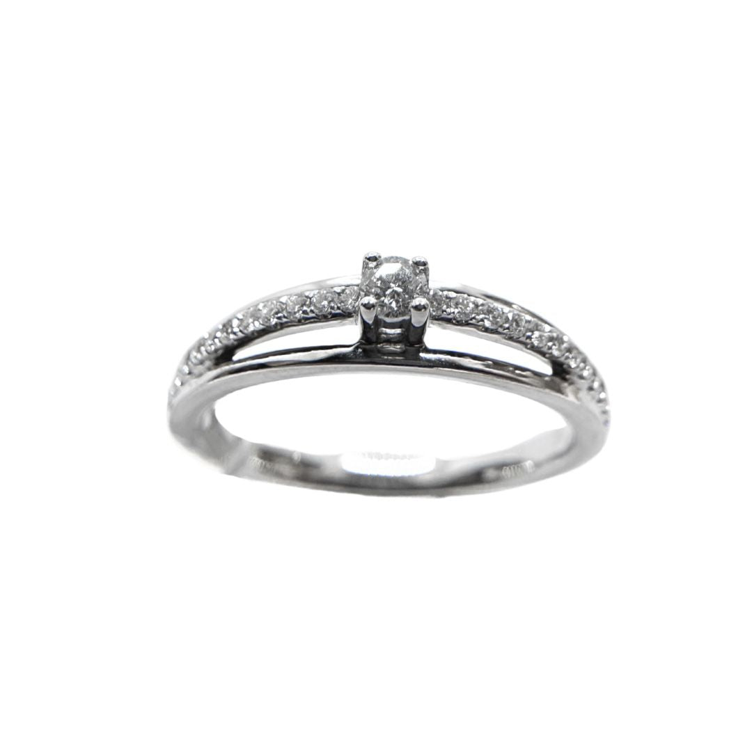 Anello Giorgio Visconti in Oro Bianco e Diamanti ABX15829