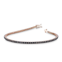 Tennis Davite&Delucchi Oro Rosa 18 KT e Diamanti Neri BR002275/BL12