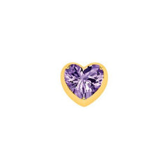 Charm Elements Corazon Piccolo in Oro Giallo e Ametista ECY13303