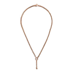 Bronzallure Venetian Mesh Necklace with Cubic Zirconia Pavé Detail