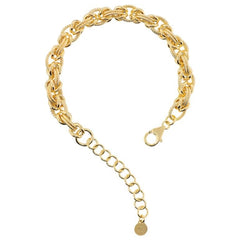 Bracciale Etrusca Maglia Bizantina Placcato Oro Giallo 18 KT WSET00916.YG