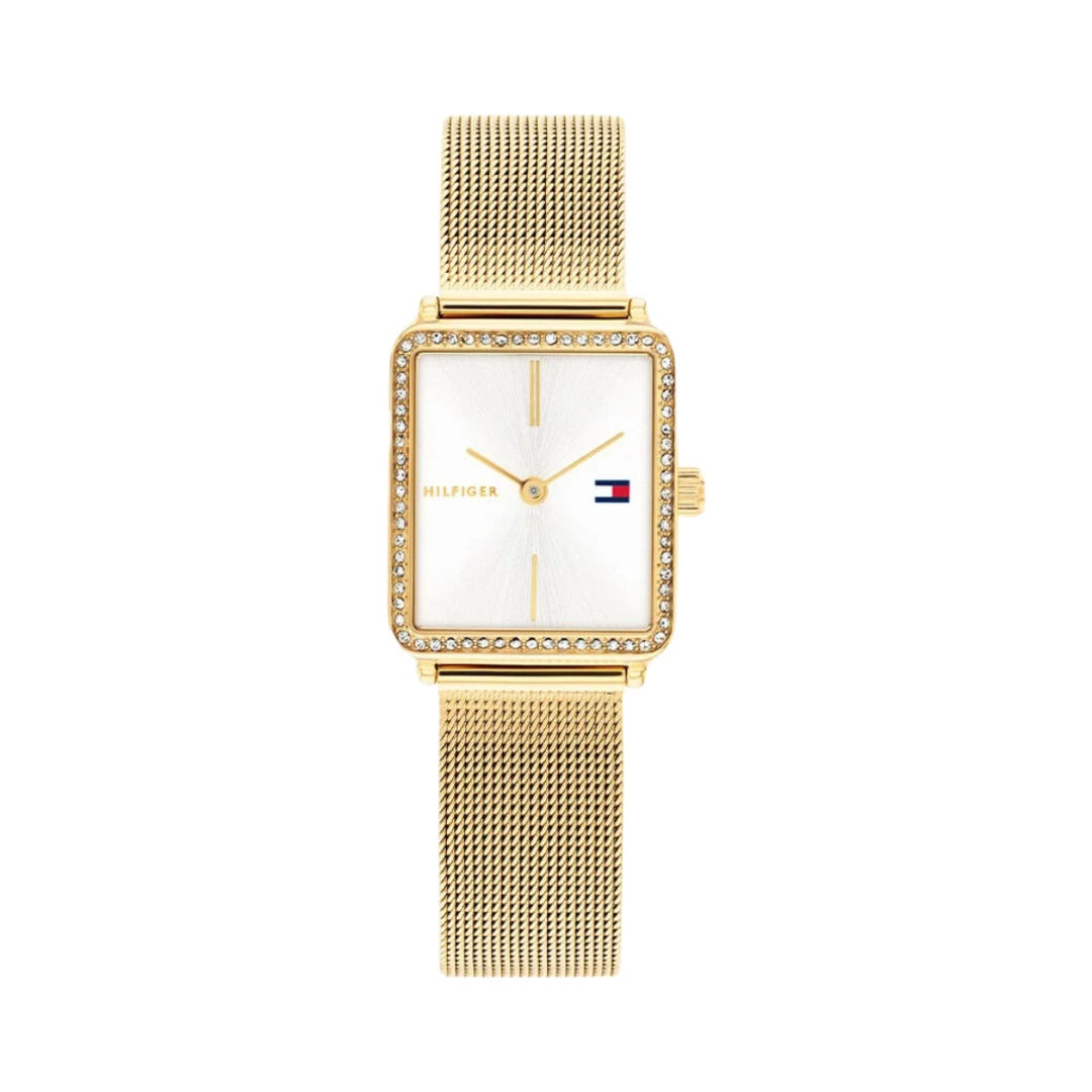 Orologio Tommy Hilfiger Donna Tea con Quadrante Bianco E Cinturino Dorato1782829
