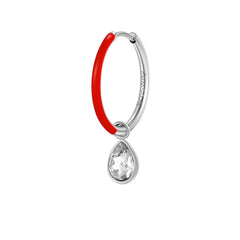 Mono Orecchino Brosway Symphonia Cerchio Con Smalto Rosso BYM129