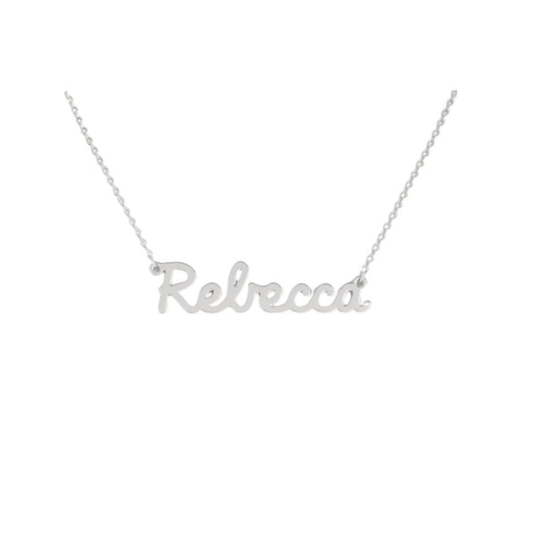 Collana Nome Rebecca In Acciaio 316 -