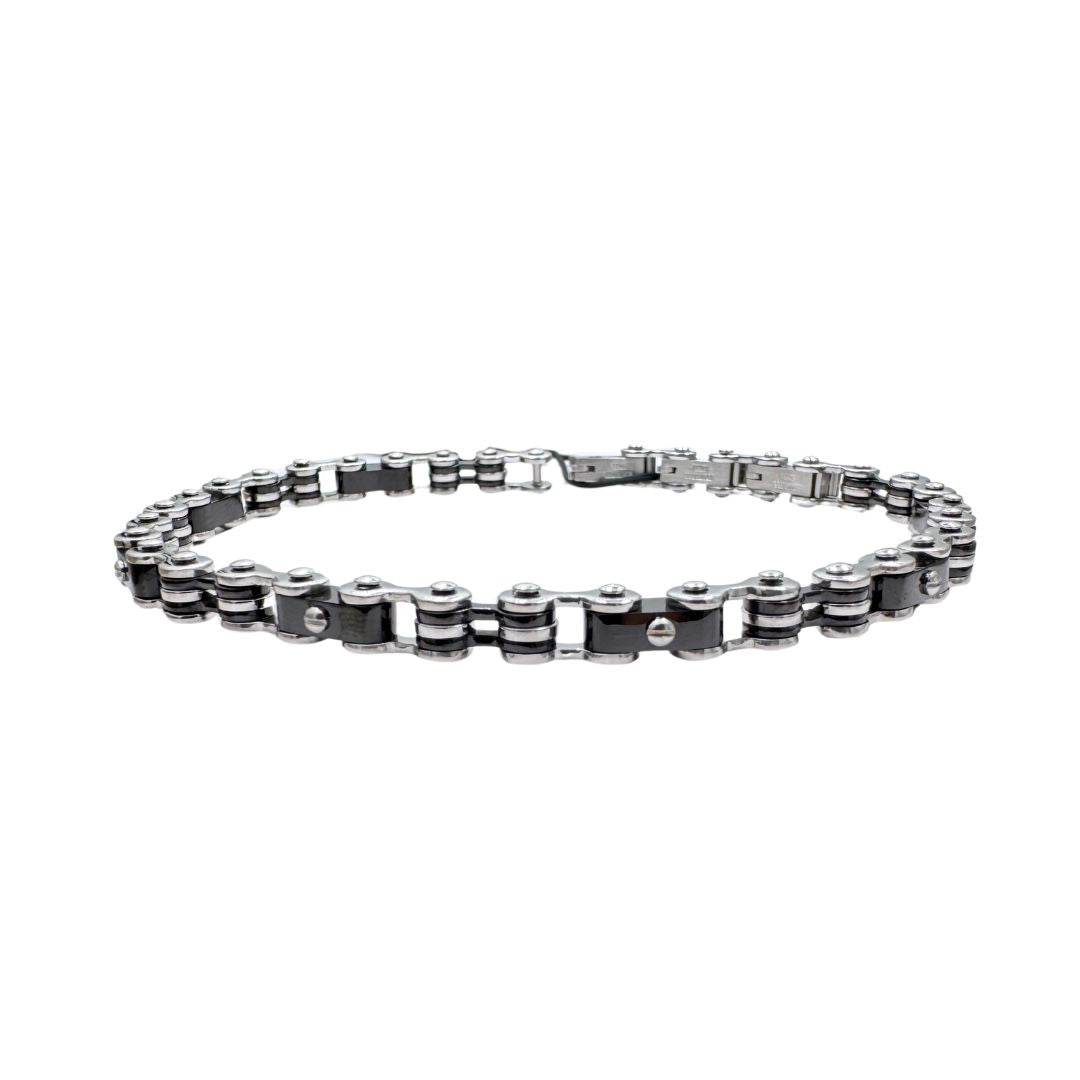 Bracciale Zancan Uomo in Acciaio e Ceramica High-Tech EHB457