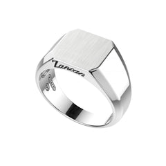 Anello Zancan In Argento Quadrato Incidibile ESA064