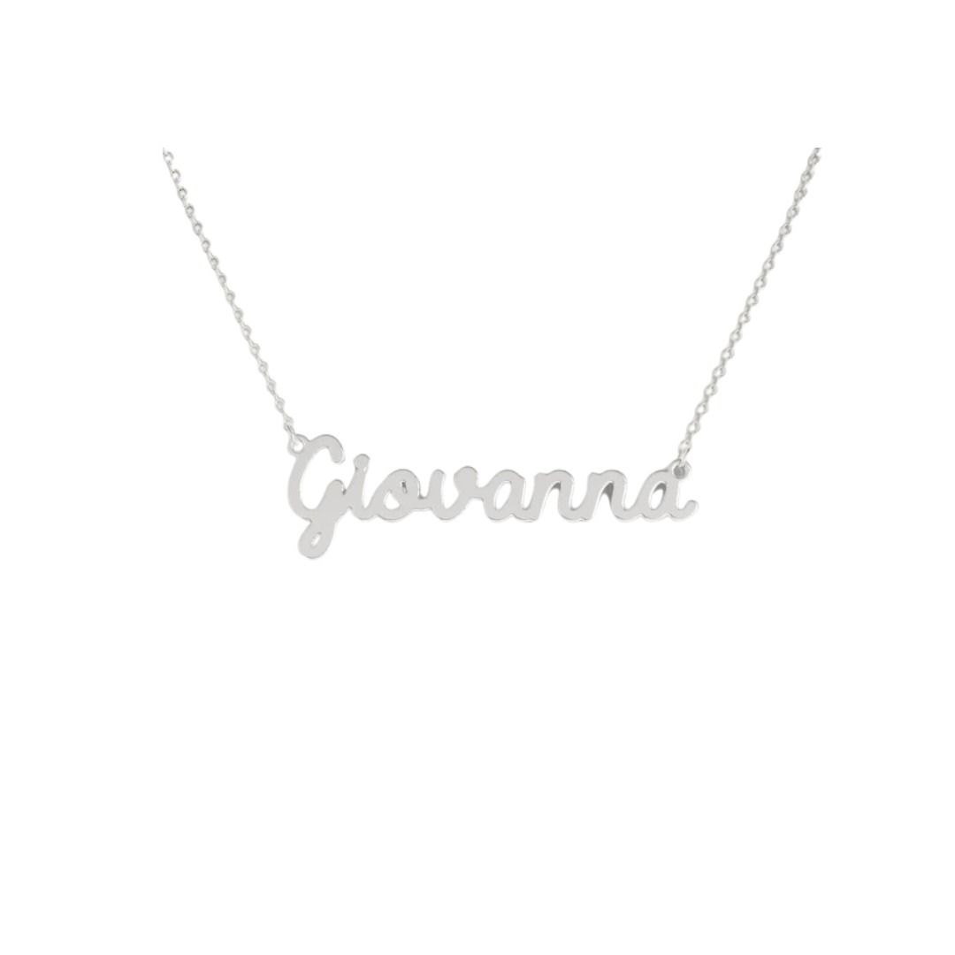 Collana Nome Giovanna In Acciaio 316