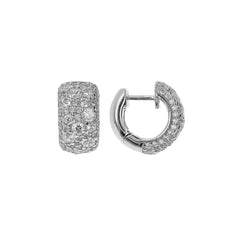 Pendientes de aro Bronzallure con pavé de circonitas cúbicas blancas