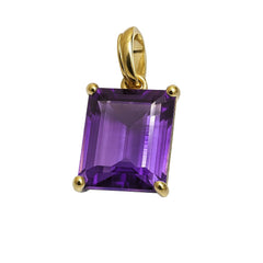 Colgante de oro amarillo de 18 quilates con piedra natural