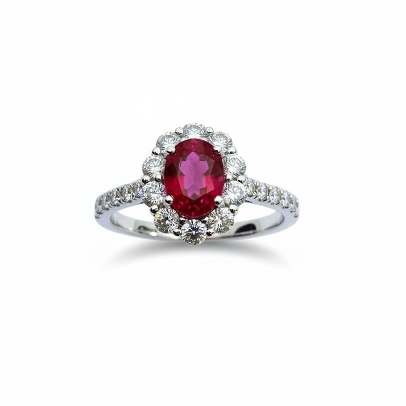 Golay Ring with Ruby and Diamonds