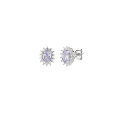 Amen Mini Royal Lady Earrings with Colored Zircon