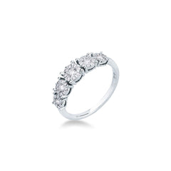 Mirco Visconti Riviera White Gold Ring with Gradual Diamonds