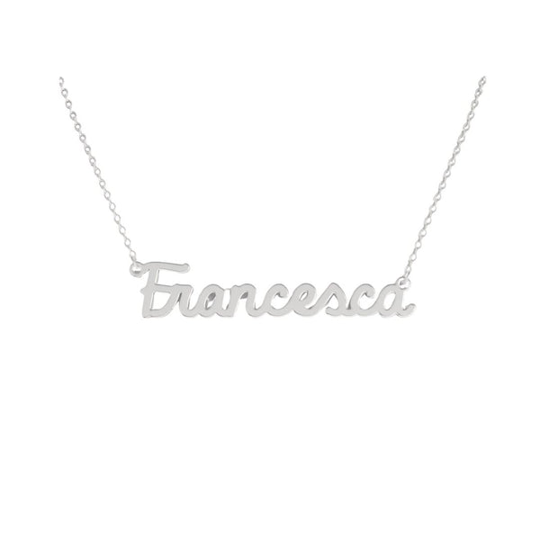 Collana Nome Francesca In Acciaio 316 -
