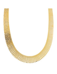 18 KT Yellow Gold Plated Hammered Etruscan Necklace WSET00926.YG